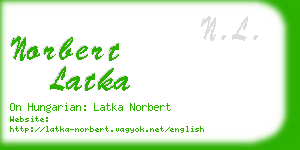 norbert latka business card